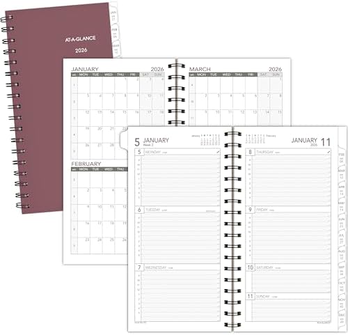 AT-A-GLANCE 2026 Planner Refill, Weekly, 3-1/4" x 6-1/2", Portable Size 2 (064-287-26)