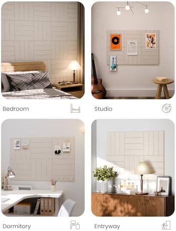 Fluxynara Felt Bulletin Board & Cork Board Alternative, Oatmeal