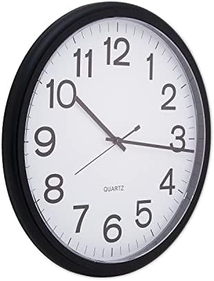 Universal Round Wall Clock, Black, 12 (11641)