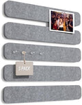 JBER Felt Strip Board 13" x 2", 5 Pack Cork Board Alternative, Light Gray
