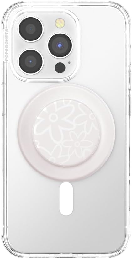 PopSockets Phone Grip for MagSafe, Magnetic Holder- Horchata | Removable, For Kindle / Android / iPhone, With Magnet, White, Electronic Accessories, For iPad/Kindle/iPhone/Android
