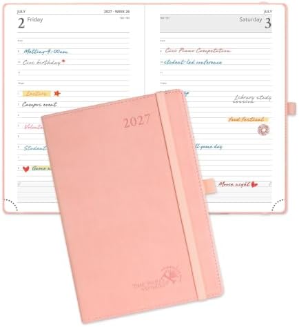 POPRUN 2027 Daily Planner One Page Per Day, 5.75" x 8.5",Page a Day Planner