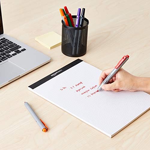 Amazon Basics Retractable Permanent Markers, Quick Drying Fade Resistant Ink, Versatile Art Supplies for Drawing, for Home, School, and Office Use, Assorted Colors, 12 Count