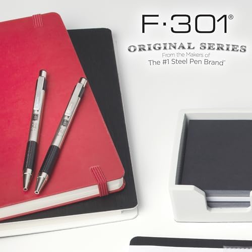 Zebra Pen STEEL F-301 Retractable Ballpoint Pen, Black Ink, 0.7mm, 18-Pack