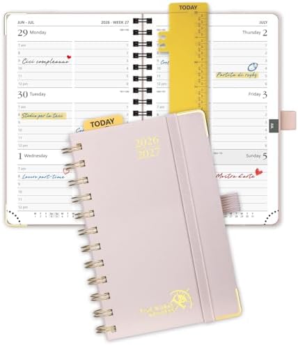 POPRUN Pocket Calendar 2026-2027,6.5" x 3.5" Pocket Planner
