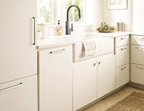 Amerock | Cabinet Pull | Satin Nickel | 8-13/16 inch (224 mm) Center-to-Center | Monument | 2 Pack | Drawer Pull | Cabinet Handle | Cabinet Hardware