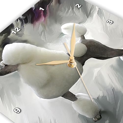 3dRose Wall Clock Silent - 10 inch - Standard Poodle - Dogs Poodle
