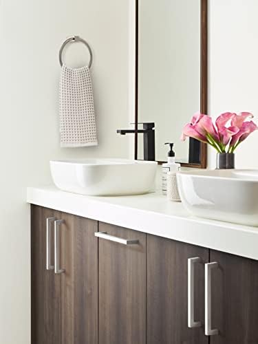 Amerock | Cabinet Pull | Satin Nickel | 6-5/16 inch (160 mm) Center to Center | Monument | 2 Pack | Drawer Pull | Drawer Handle | Cabinet Hardware