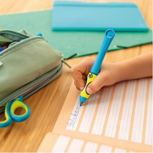 Pelikan Griffix Rollerball Pen for Right-Handed Users, Neon Fresh Blue, Pack of 1
