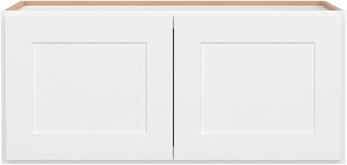 Furinno Shaker Wall Refrigerator Kitchen Cabinet, with 2 Doors, Ready to Assemble, 24 D x 33 W x 15 H, White
