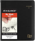 AT-A-GLANCE 2027 Appointment Book Planner, Weekly & Monthly, 7" x 8.75", Quarter-Hourly, Recycled, Black (70951G0527)