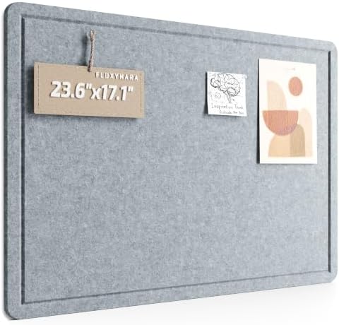 Fluxynara 23.6" x 17.1" Bulletin Board, Blue Gray