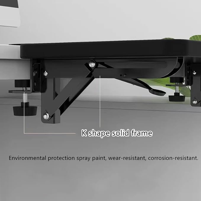 Desk Arm Rest Table Extender Wrist Forearm Elbow Support Computer Desk Extension Collapsible for Square Tabletop - Carbon Fiber 9.45" x 7.87"