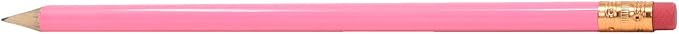 Pencil Guy Round Pink Blank Sharpened Pencils