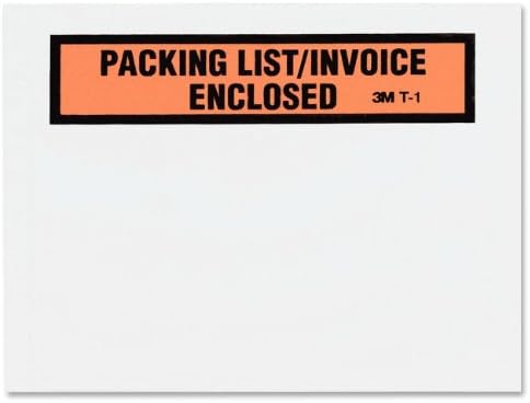 3M Top Print Packing List Envelope PLE-T1, 4-1/2 in x 5-1/2 in | 1000 per case