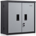 VEVOR Foldable Wall Cabinet, Metal Garage Locker Mounted 26" Small Tool Chest 240 LBS Loading Capacity Adjustable Shelf Magnetic Door File for Warehouse Office Home Black