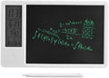 Drawing Tablet, 10 Inch Rechargeable LCD Writing Doodle Board, Digital Clock Calendar with Erasable One Key for Office Business Home (White)