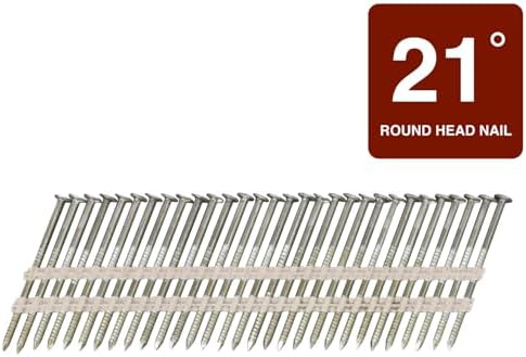 Metabo HPT Framing Nails | 3 In.x .120 | 21 Degree | Full Round Head | Smooth Shank | Bright Basic | 4,000 Count | 10105HPT