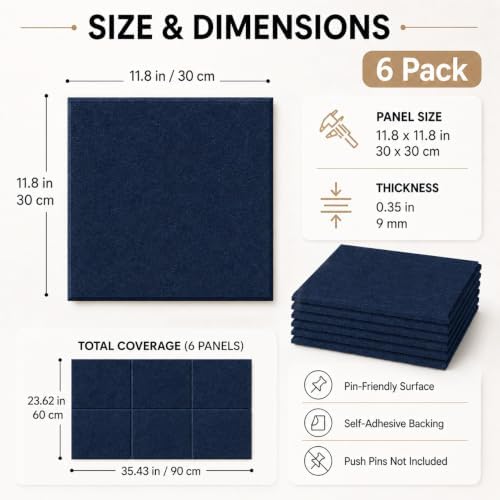 Felt Bulletin Board Tiles, Large Cork Board Alternative,24 x 36 in
