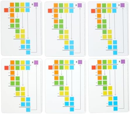 Really Good Stuff Beginning Long Division Dry-Erase Boards - 6 Boards