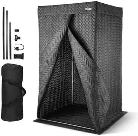 VEVOR Portable Vocal Booth 6.56 ft Pro-Grade Echo-Free Recording Booth