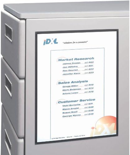 C-Line Magnetic Cubicle Keepers Display Holders, 9.2 x 11.69, Magnetic Mount, Clear, 25/Pack