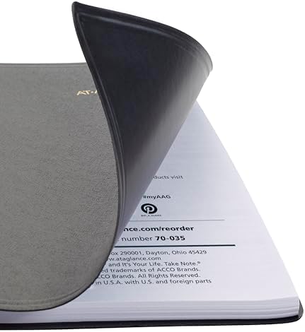 AT-A-GLANCE 2026 Appointment Book Planner, Daily, 5" x 8", Small, Half-Hour, Black (702070526)