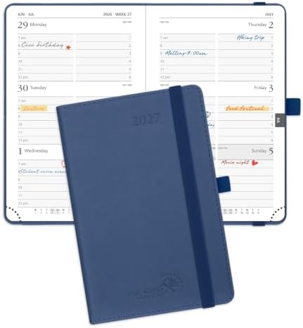 POPRUN Pocket Calendar 2027 for Purse, Weekly & Monthly Planner Pocket Size