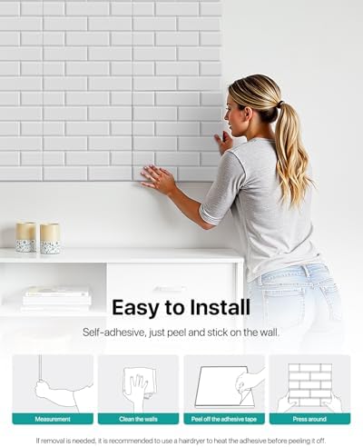 Soundsbay 18-Pack Brick Acoustic Panels, Self-Adhesive, 12"X12"
