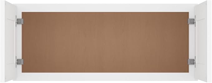 Furinno Shaker Wall Kitchen Cabinet 2-Doors, White | 12 D x 36 W x 15 H, Adjustable Hinges, Soft-Close Shaker-Style Door, Ready to Assemble, Plywood, for Pantry, Dining Room