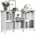Bush Home Salinas 6 Cube Organizer in Pure White and Shiplap Gray, Office Storage Solution, Home Organizer with Open Shelving, Compact Unit for Books and Supplies