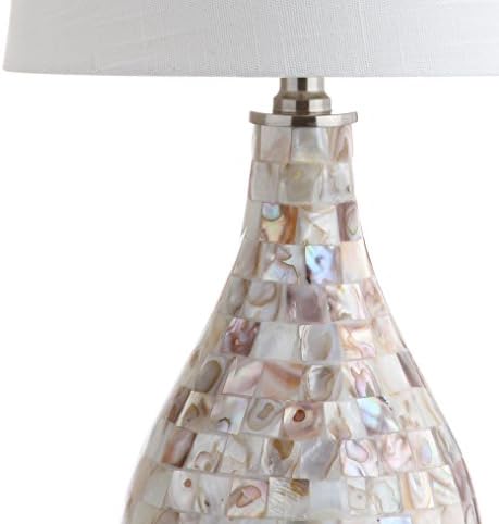 JONATHAN Y Mona Coastal Mini LED Table Lamp 20.5" Bedside, Seashell