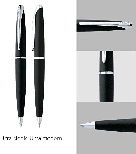 Cross ATX Basalt Black Ballpoint Pen, Medium Point, Black Ink