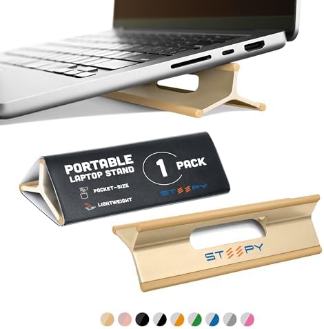 Steepy Portable Laptop Stand for Desk – Adjustable Height & Laptop Holder
