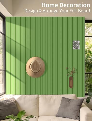 48" x 36" Cork Board Alternative, 12 Pack Felt Bulletin Board Tiles with 30 Adhesive Tabs Wall Push Pin Board for Office Classroom Bedroom Decor