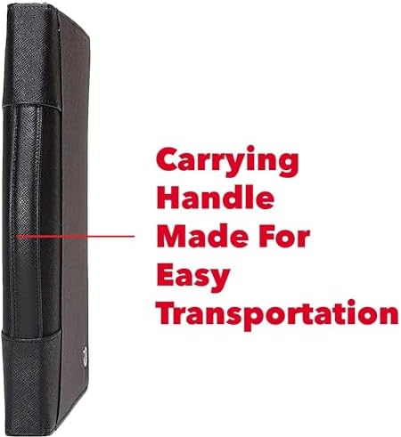 Case-it Zipper Padfolio | Letter Size | 3-Ring Binder | PAD-40 Black