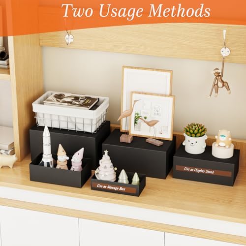 Display Stand, Display Risers - 5 Pcs Metal Rectangle Cake Stand for Buffet
