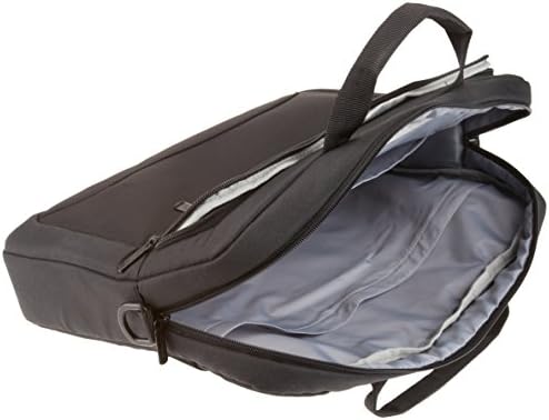 Amazon Basics Laptop Carrying Case with Shoulder Strap, 15.6-inch, Black, Large Capacity Office Work Bag, 10-Pack