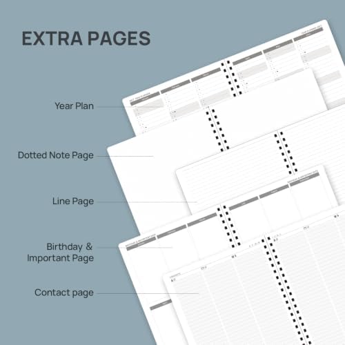 POPRUN Monthly Planner 2027-2028, 8.5"x10.5", 18 Month, Jan 2027-Jun 2028