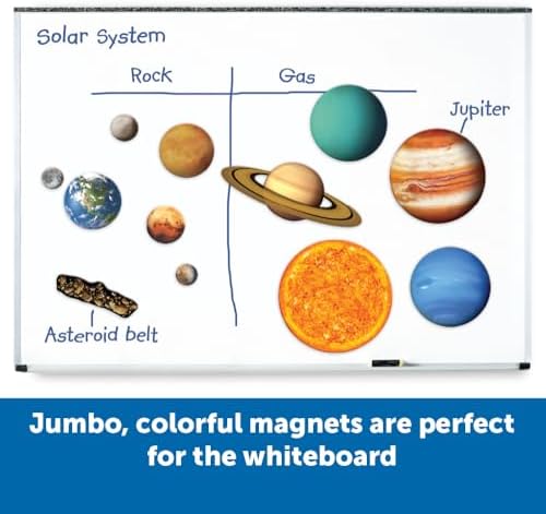 Learning Resources Giant Magnetic Solar System - STEM Planets, Earth and Sun Model, Astronomy Gifts, Montessori Science, Teacher Supplies, Space Classroom Must Haves, Educational Activity