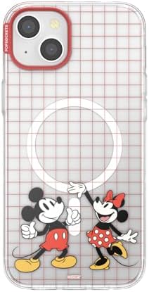 PopSockets iPhone 15 Plus Phone Case with MagSafe, Wireless Charging Compatible, Disney - Mod Mickey and Minnie