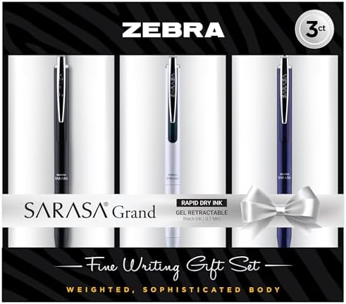 Zebra Pen SARASA Grand Retractable Gel Pen Git Set, Black Ink, 0.7mm,1 Count (Pack of 36)