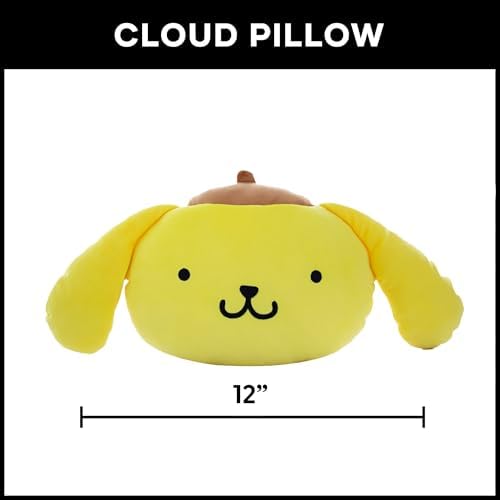 Northwest Pompompurin Friendly Pom Cloud Pillow 12" – Plush Kids Stuffed Toy, Cartoon Character, Bedroom Decor, Gift for Girls & Boys