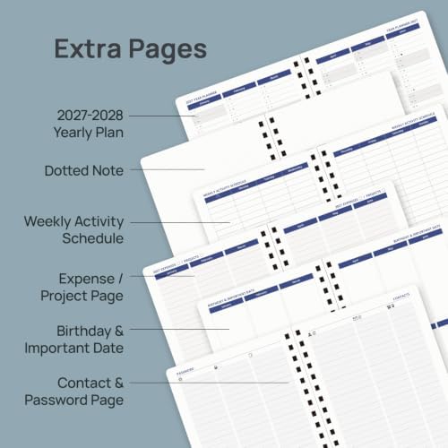 POPRUN Daily Planner 2027 One Page Per Day, 6" x 8.5", Day Calendar Book