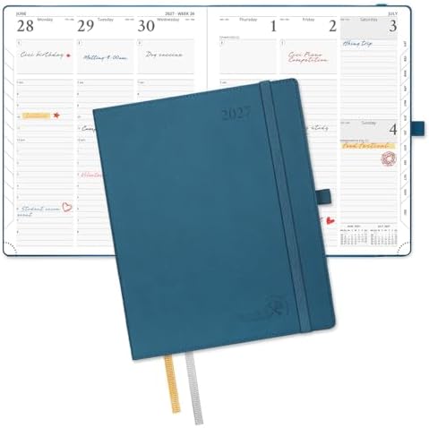 POPRUN 2027 Planner, Large-8.5" x 10.5", Weekly & Monthly Appointment Book