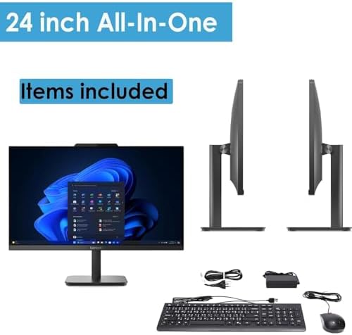 Lenovo 24" FHD All in One Desktop Computer | Intel 12th Gen Core i3 8-Core CPU | 16GB RAM, 1TB SSD | Lifetime Microsoft Office for The Web | WiFi 6, Bluetooth 5.2 | UHD Graphics