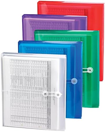 Smead Poly Envelope, 1-1/4" Expansion, String-Tie Closure, Side Load, Letter Size, Red, 5 per Pack (89527) (Pack of 2)
