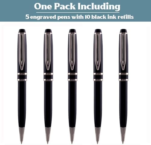 Ancolo Personalized Ballpoint Pens - with Your Message Name on the Pens