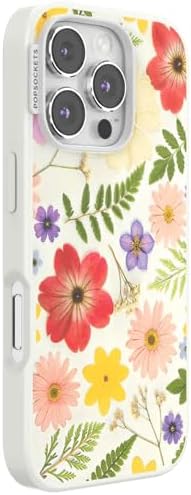PopSockets iPhone 16 Pro Phone Case with MagSafe- Wild Blooms | Magnetic, Wireless Charging, Camera & Drop Protection, Western, Boho, Aesthetic, Flower, Floral