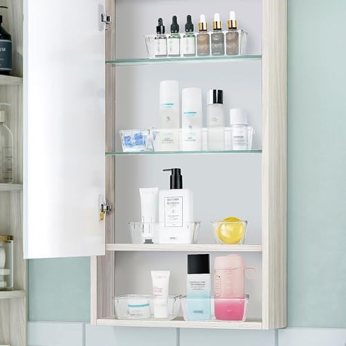 25 PCS Clear Plastic Drawer Organizer, Makeup Organizers and Storage Bins